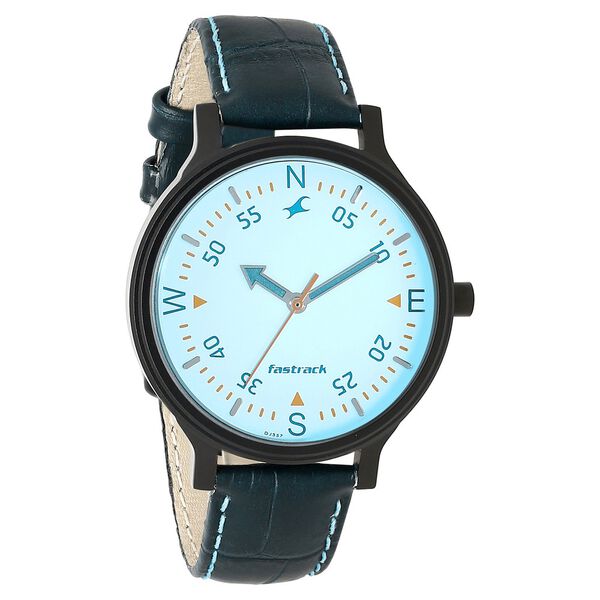 Fastrack Road Trip Quartz Analog Blue Dial Leather Strap Watch for Girls 6189nl03