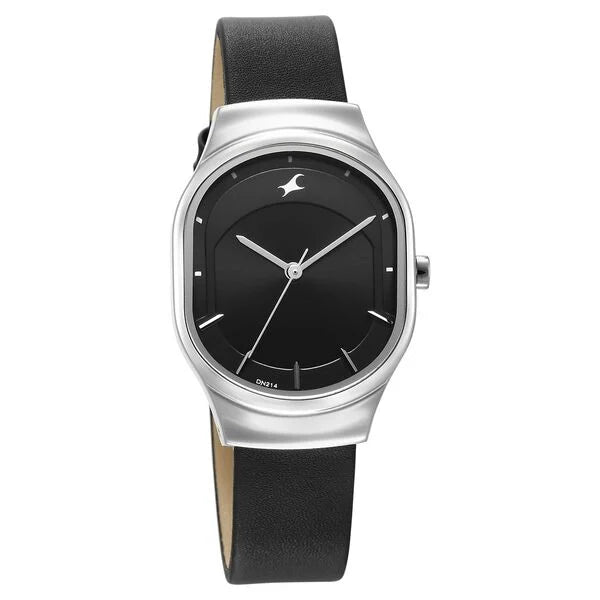 Fastrack Snob X Black Dial Leather Strap Watch for Girls ns6283sl03