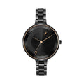 Fastrack Stunners Quartz Analog Black dial Stainless Steel Strap Watch for Girls 6265nm02