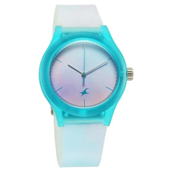 Fastrack Tees Urbanique Quartz Analog Multicoloured Dial Silicon Strap Watch For Girls 38037PP19