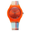 Fastrack Tees Urbanique Quartz Analog Orange Dial Silicon Strap Watch For Girls 38037PP18