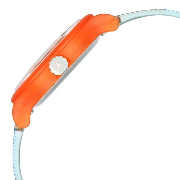 Fastrack Tees Urbanique Quartz Analog Orange Dial Silicon Strap Watch For Girls 38037PP18