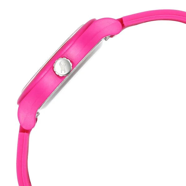 Fastrack Tees Urbanique Quartz Analog Pink Dial Silicon Strap Watch For Girls 38037PP20