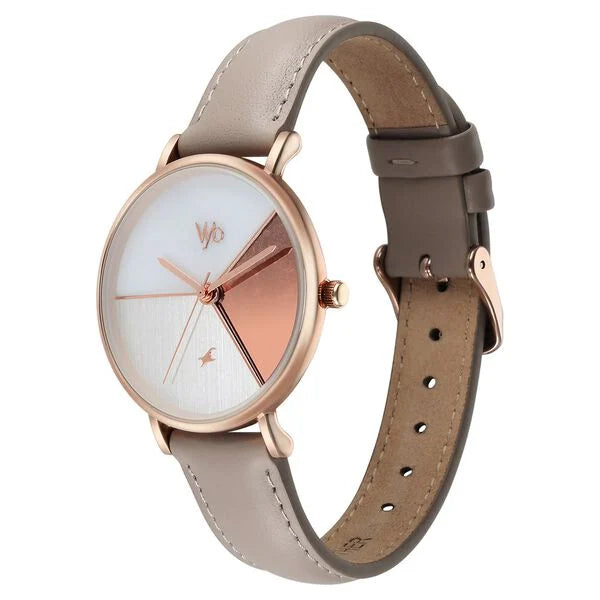 Fastrack Vyb Muse Quartz Analog Multicoloured Dial Leather Strap Watch for Girls fv60027wl01w