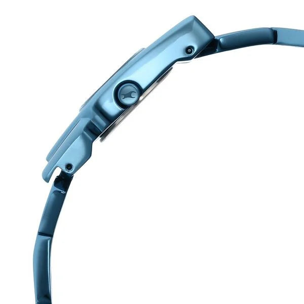 Fastrack Younique Quartz Analog Blue Dial Metal Strap Watch for Girls ns6279qm01