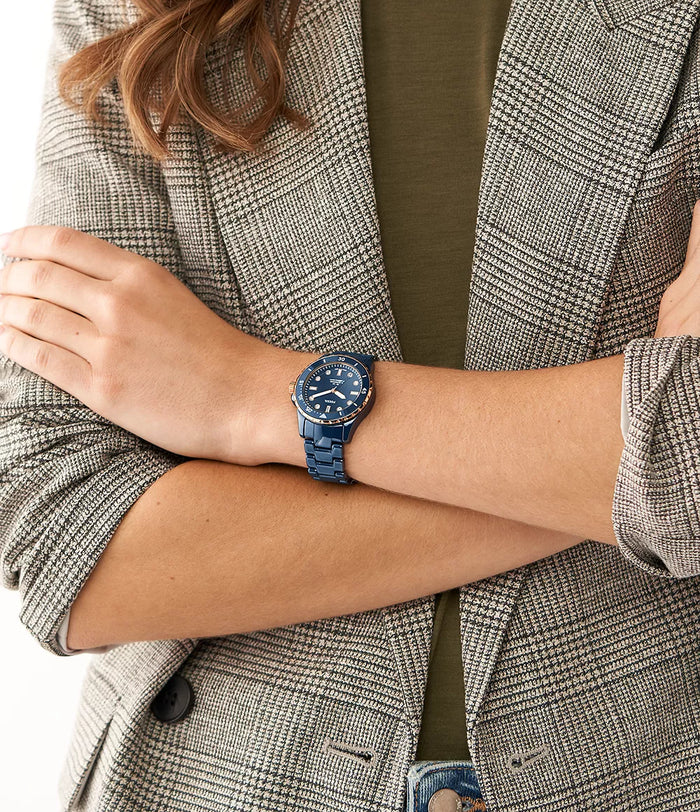 FB-01 Three-Hand Blue Ceramic Watch CE1125