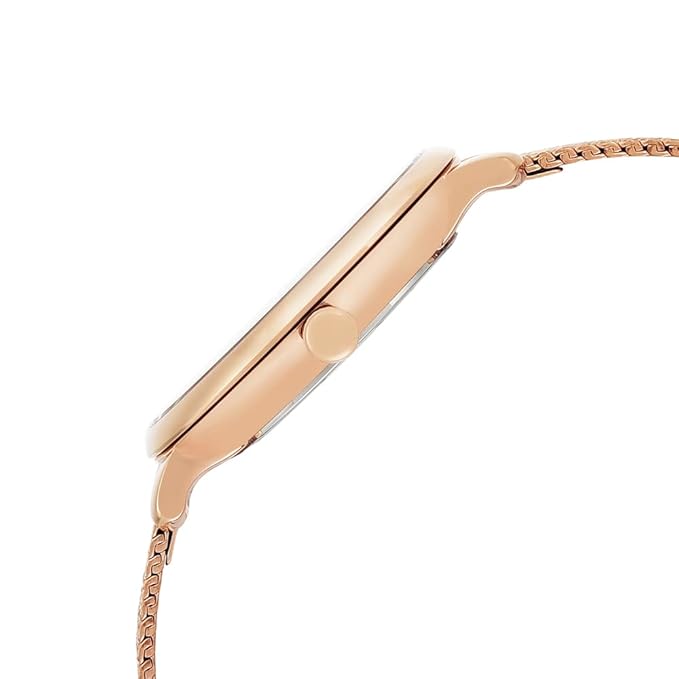 Fossil Jacqueline Three-Hand Rose Gold-Tone Stainless Steel Watch Es4352 Women's