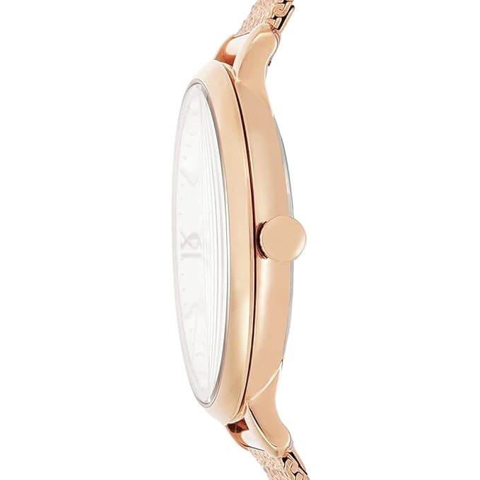 Fossil Jacqueline Three-Hand Rose Gold-Tone Stainless Steel Watch Es4352 Women's