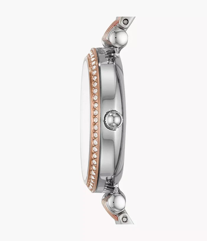 Fossil Women's Carlie Mini Three-Hand Two-Tone Stainless Steel Watch ES4649