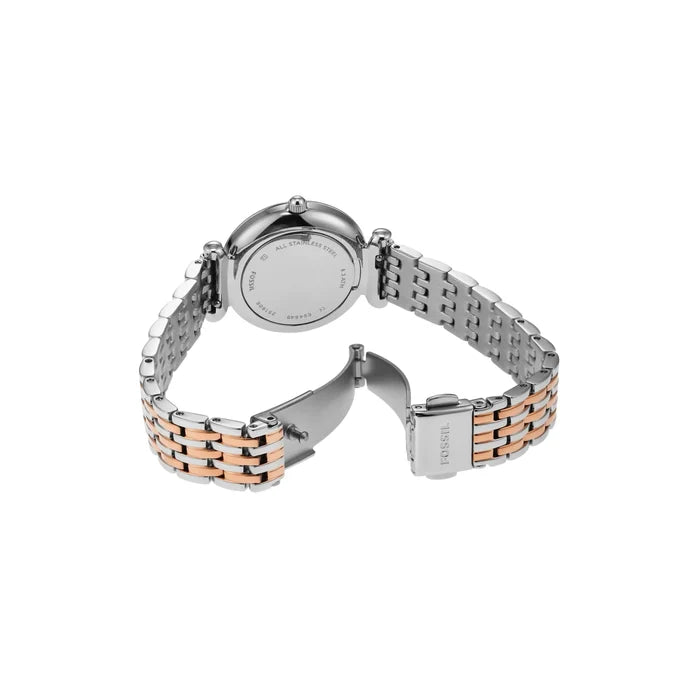 Fossil Women's Carlie Mini Three-Hand Two-Tone Stainless Steel Watch ES4649