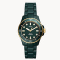Fossil Women's Fb-01 Three-Hand Blue Ceramic Bracelet Watch CE1124
