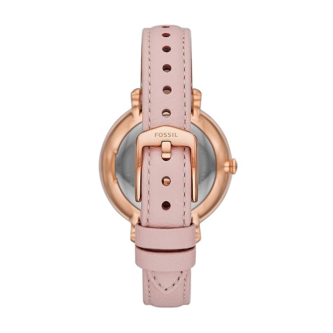 Fossil Women's Jacqueline Stainless Steel and Leather Solar-Powered Watch ES5092