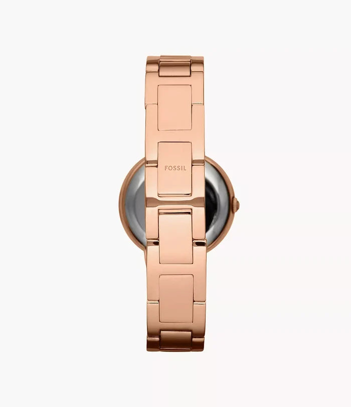 Fossil Women's Virginia Rose-Tone Stainless Steel Watch ES3284