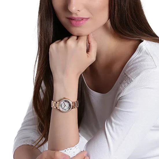 Fossil Women's Virginia Rose-Tone Stainless Steel Watch ES3284