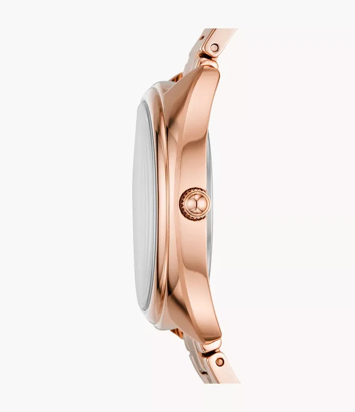 Gabby Three-Hand Date Rose Gold-Tone Stainless Steel Watch ES5070
