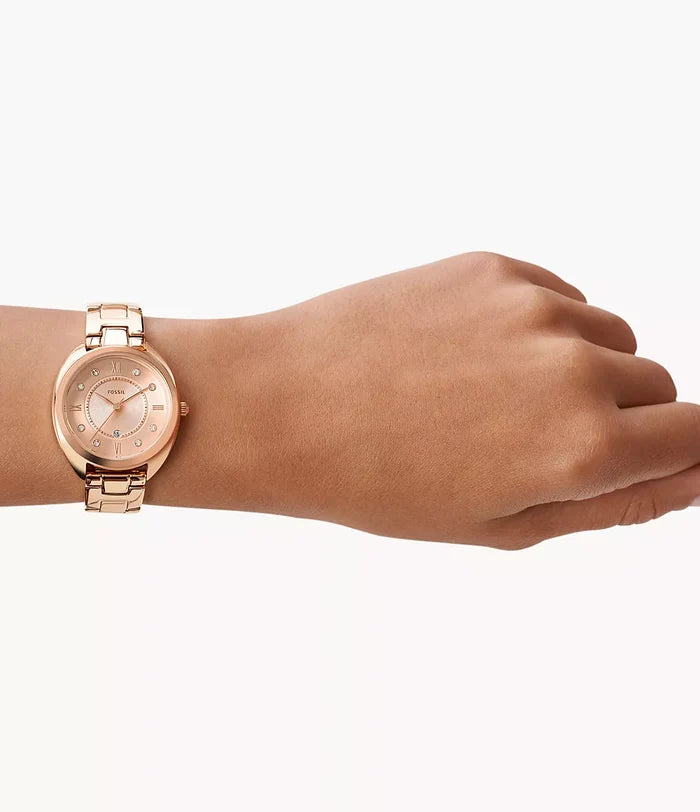 Gabby Three-Hand Date Rose Gold-Tone Stainless Steel Watch ES5070