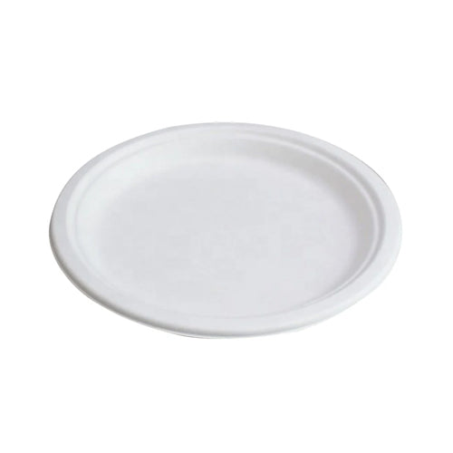 Globe 6022 9" Bagasse Compostable Plate – 500/Case