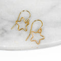 Gold Fill Tiny Star Dangle Earrings