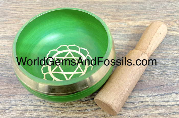 Green Chakra Singing Bowls 3.9"