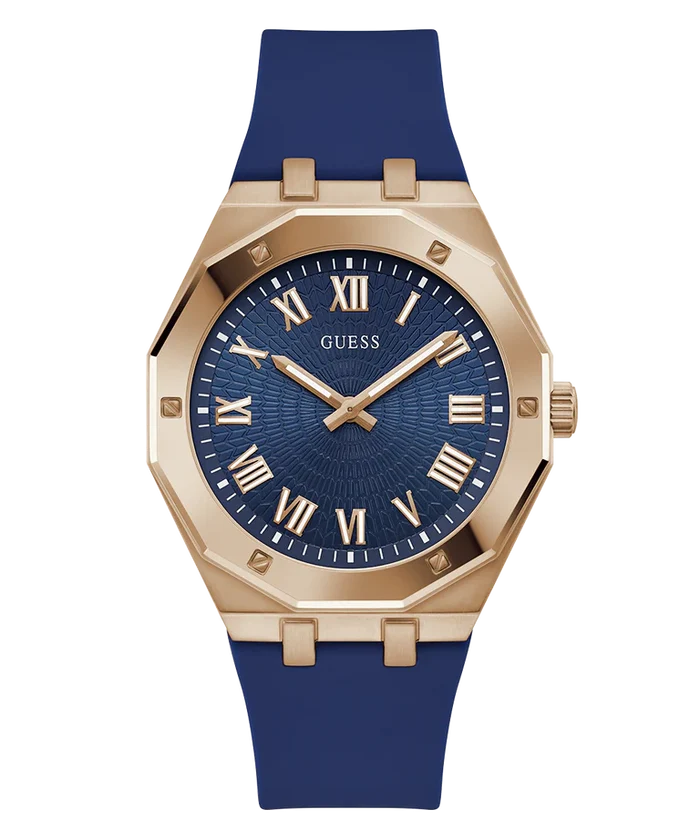 GUESS ASSET Men Blue Round Dial Analog Watch - GW0663G3