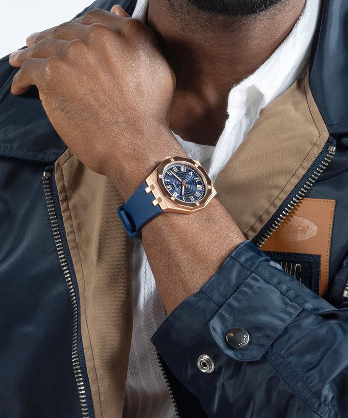 GUESS ASSET Men Blue Round Dial Analog Watch - GW0663G3