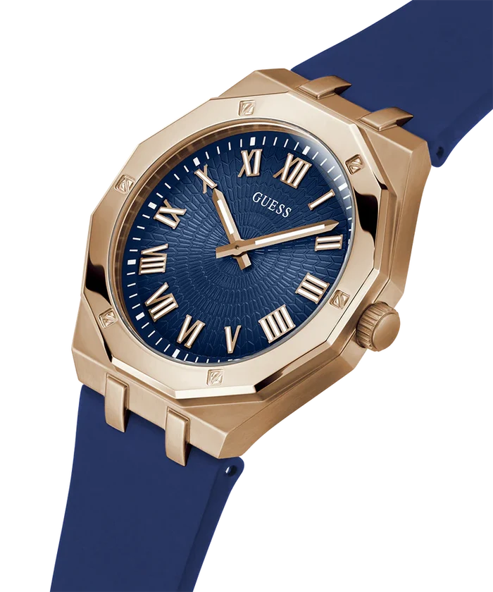 GUESS ASSET Men Blue Round Dial Analog Watch - GW0663G3