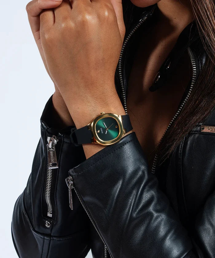 GUESS EVE Women Green Square Dial Analog Watch - GW0658L1
