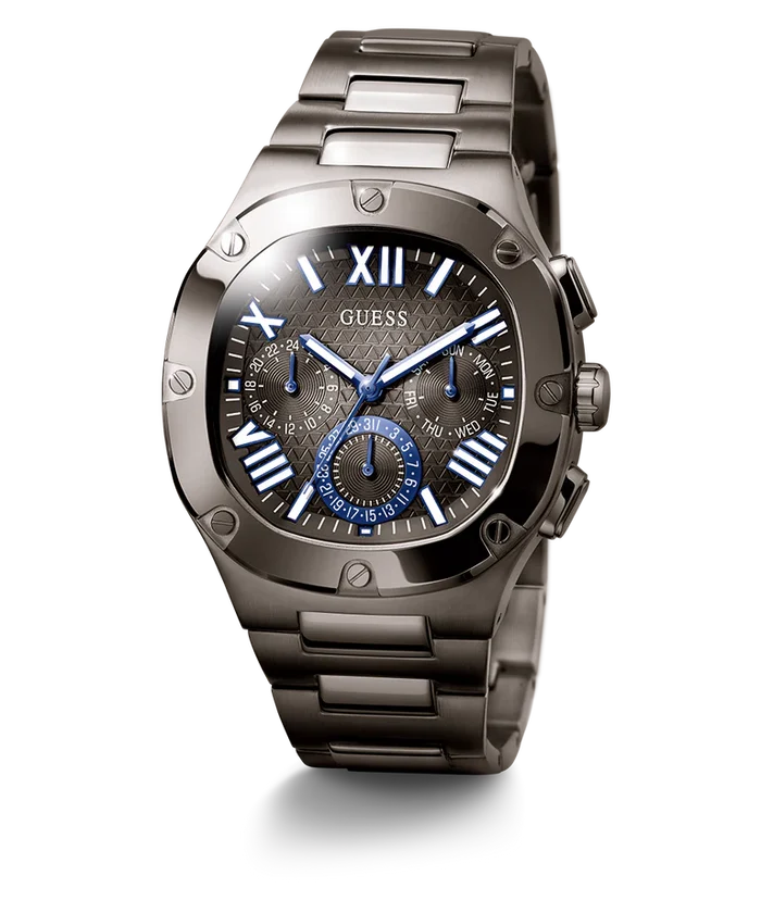 GUESS HEADLINE Men Gunmetal Square Dial Analog Watch - GW0572G5