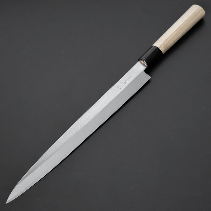 Hitohira Gorobei White #3 Left-Handed Yanagiba 300mm Ho Wood Handle (D-Shape) - HITOHIRA