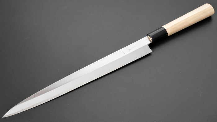 Hitohira Gorobei White #3 Left-Handed Yanagiba 300mm Ho Wood Handle (D-Shape) - HITOHIRA