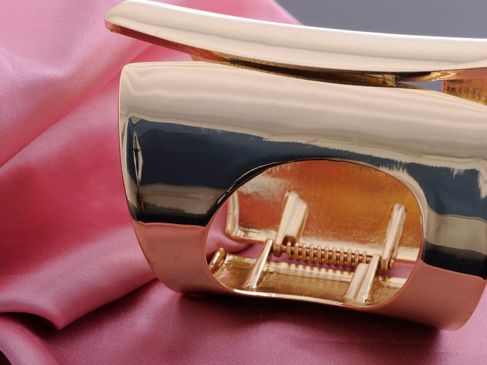 Interesting Abstract Two Circle Cutout Cuff Bracelet