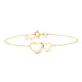 Italian 10kt Yellow Gold Infinity Heart Bracelet