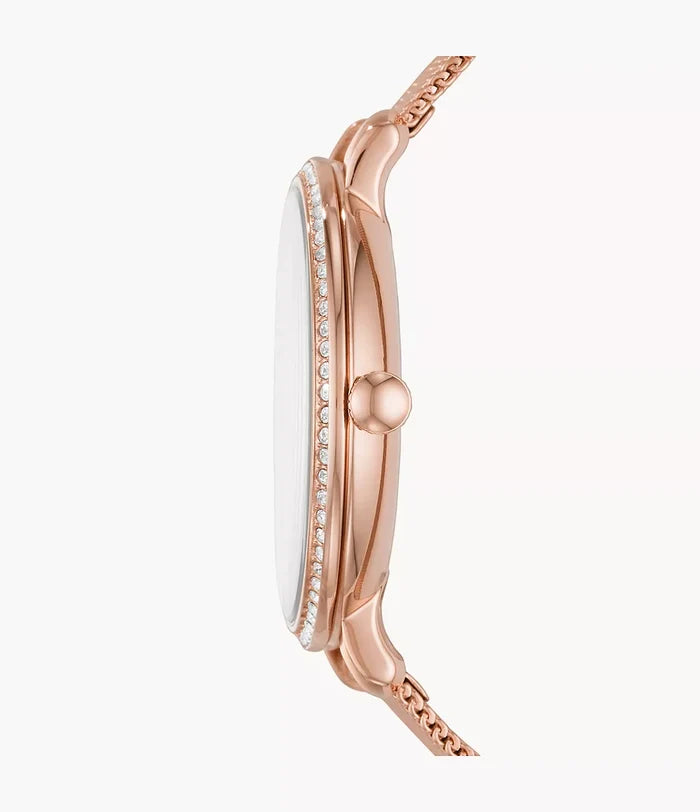 Jacqueline Three-Hand Date Rose Gold-Tone Stainless Steel Watch ES4628