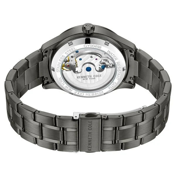Kenneth Cole Automatic Blue Dial With Grey Stainless Steel Strap Watch For Men kcwgy0049803mn