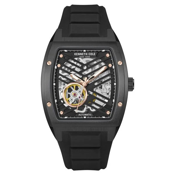 Kenneth Cole Automatic Silicone Strap Watch For Men kcwgz0046103mn