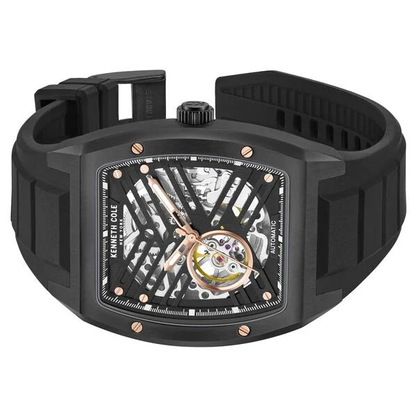 Kenneth Cole Automatic Silicone Strap Watch For Men kcwgz0046103mn