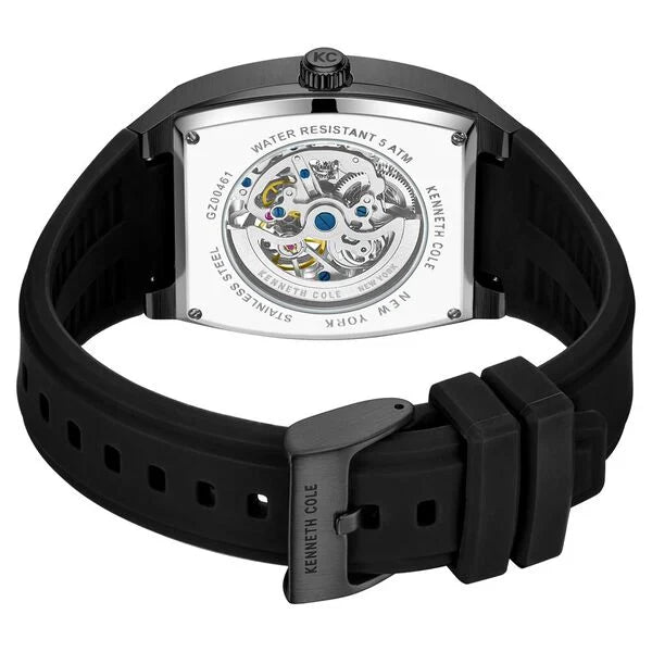 Kenneth Cole Automatic Silicone Strap Watch For Men kcwgz0046103mn