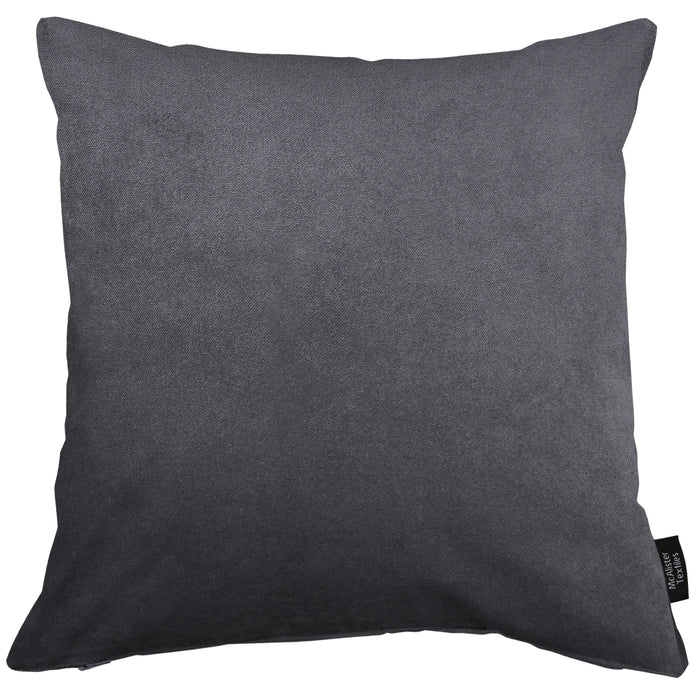 Matt Charcoal Velvet Modern Look Plain Cushion