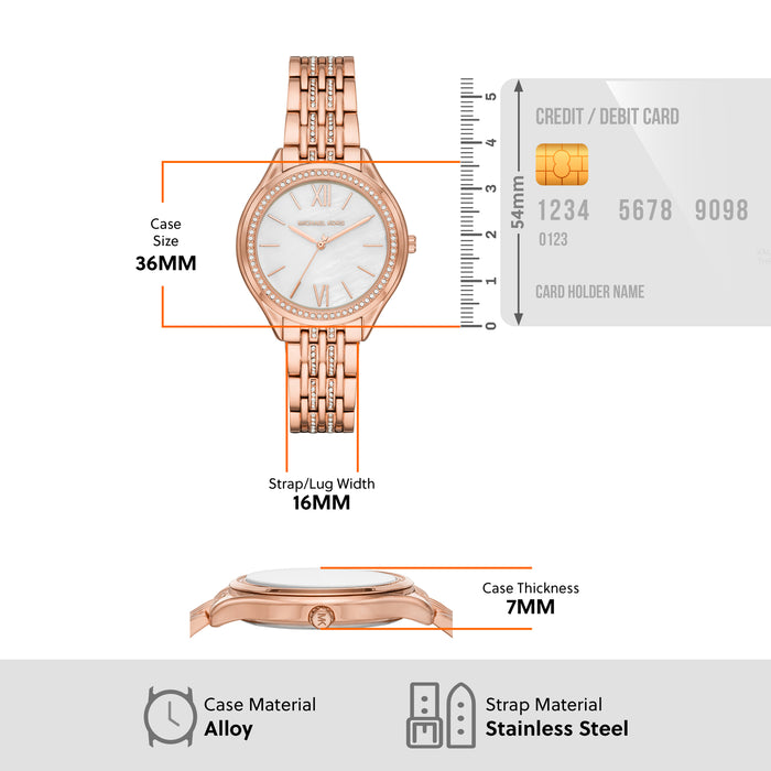 Michael Kors Mindy Analog White Dial Women's Watch-Mk7076