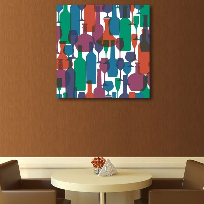 Abstract Multi-color Bottles, Digital Art