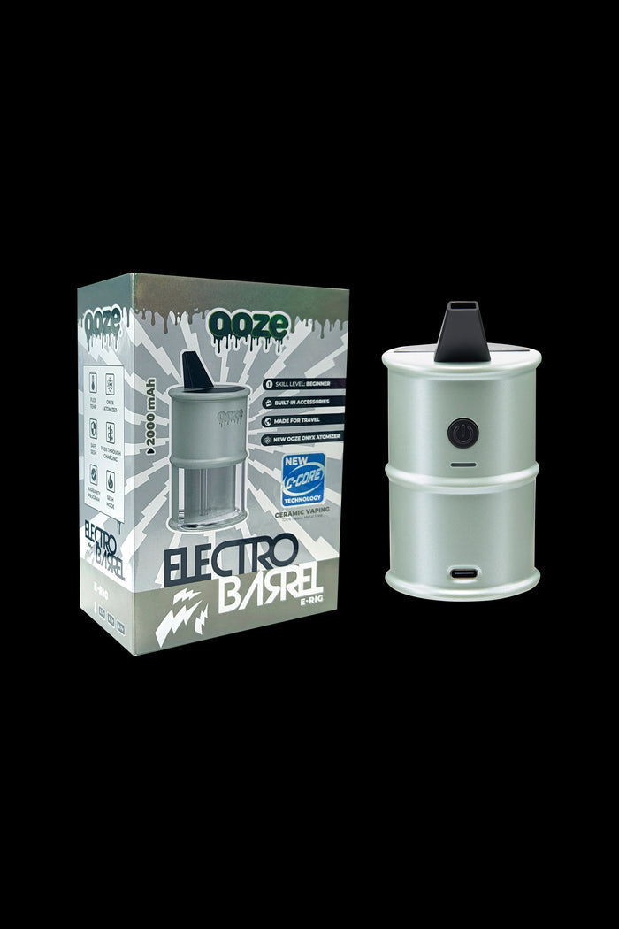 Ooze Electro Dab Rig kit with box packaging, featuring a portable e-rig and accessories for vaporizing concentrates.