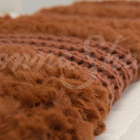 Plush Knit Throw ~ Rust