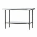 Rosko RO-WT-2424 24" x 24" 18 Gauge Stainless Steel Work Table