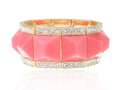 Royal Square Pink Bead Accented Bracelet