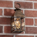 Small Barn Outdoor Wall Light in Solid Weathered Brass - 1 Light