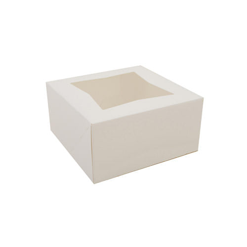 Southern Champion Tray 23143 19" x 14" x 6 1/2" Window White Cake Box - 50/Pack