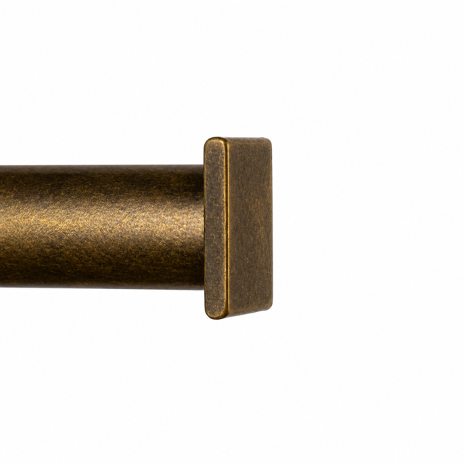 Square End Cap-7/8 in Antique Gold