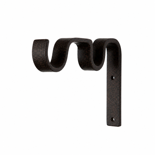 Standard Double Curtain Rod Mount - 1 1/4 in Iron Oxide