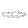 Sterling silver Celtic knot and infinity station bracelet with repeating link pattern