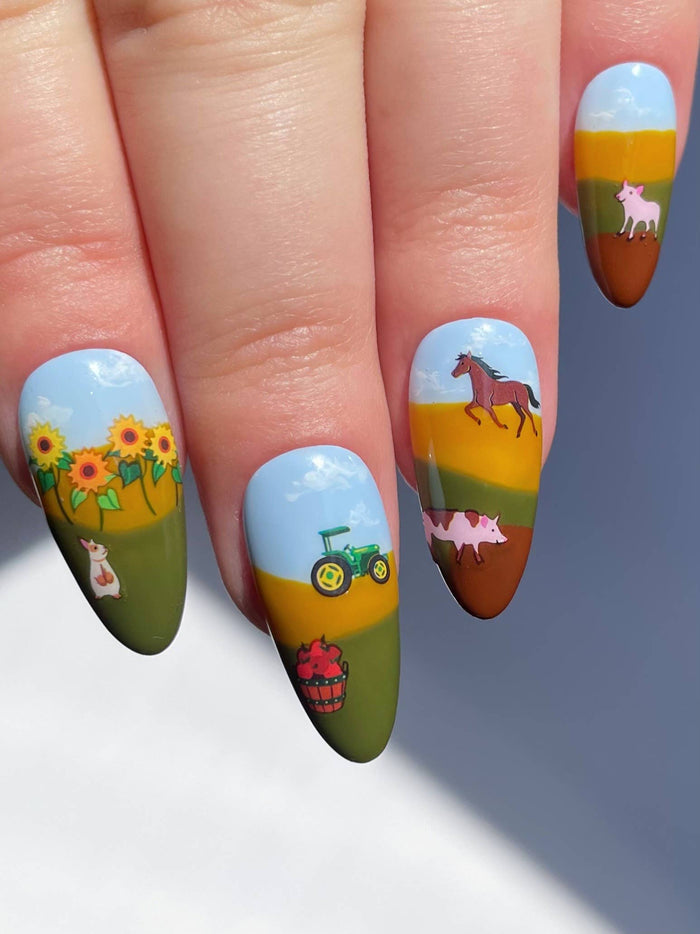 Sunflower Farm Nail Art Stickers